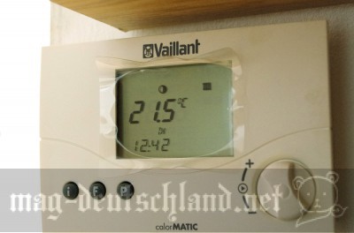 ドイツの温水ヒーター温度設定