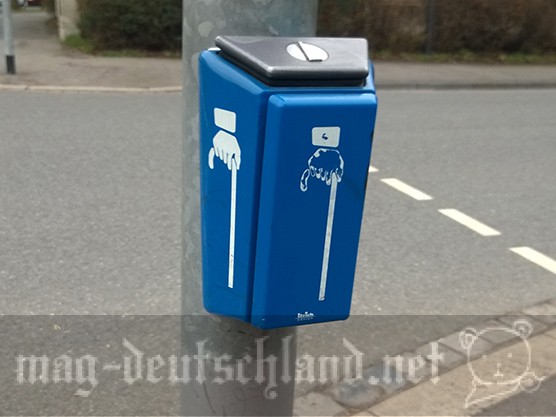 ドイツの横断歩道にあるボタン