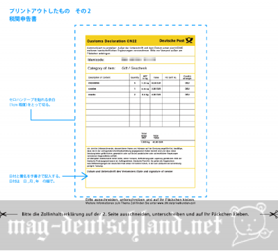 DHLオンライン伝票（税関申告書）
